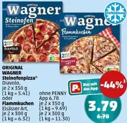 PENNY ORIGINAL WAGNER Steinofenpizza oder Flammkuchen Angebot