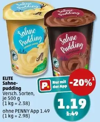 PENNY ELITE Sahnepudding Angebot