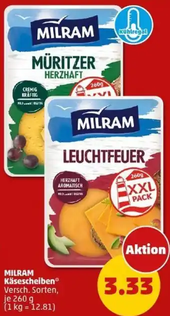 PENNY MILRAM Käsescheiben Angebot