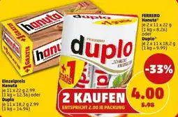 PENNY FERRERO Hanuta oder Duplo Angebot