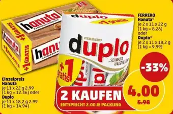 PENNY FERRERO Hanuta oder Duplo Angebot