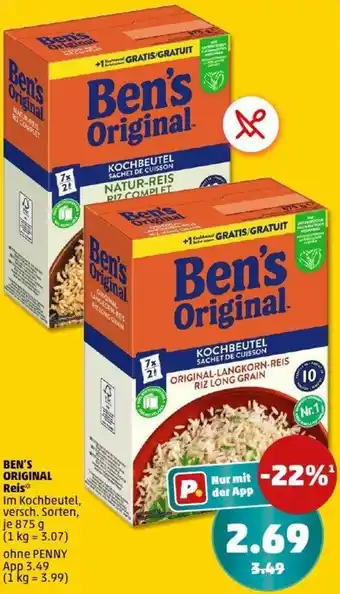 PENNY BEN'S ORIGINAL Reis Angebot
