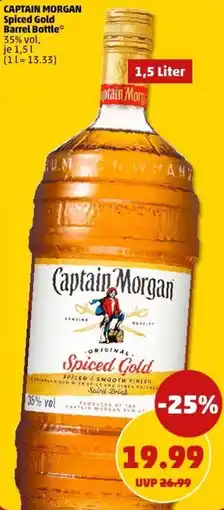 PENNY CAPTAIN MORGAN Spiced Gold Barrel Bottle Angebot