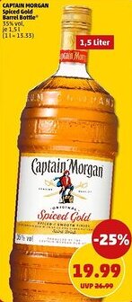 PENNY CAPTAIN MORGAN Spiced Gold Barrel Bottle Angebot