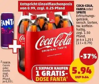 PENNY COCA-COLA, FANTA oder SPRITE Angebot