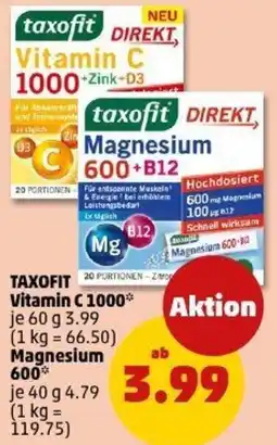 PENNY TAXOFIT Vitamin C 1000 oder Magnesium 600 Angebot
