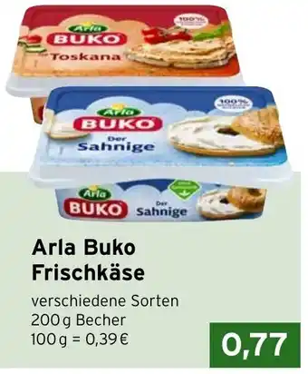 CAP Markt Arla Buko Frischkäse 200g Becher Angebot