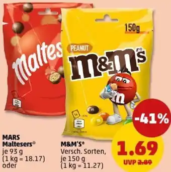 PENNY MARS Maltesers oder M&M'S Angebot