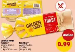PENNY GOLDEN TOAST Toasties oder Toastbrot Angebot