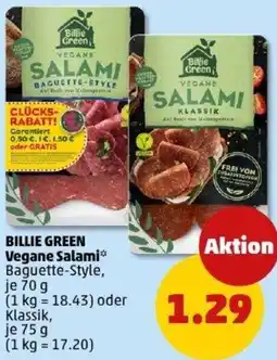 PENNY BILLIE GREEN Vegane Salami Angebot