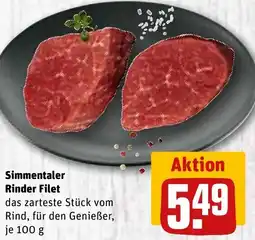 REWE Simmentaler Rinder Filet Angebot