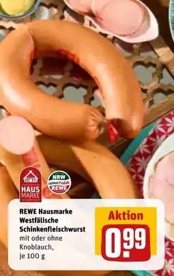 REWE REWE Hausmarke Westfälische Schinkenfleischwurst Angebot