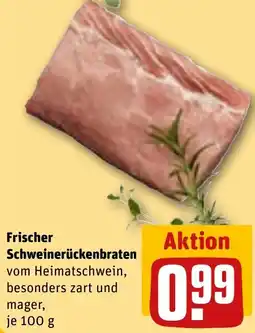 REWE Frischer Schweinerückenbraten Angebot