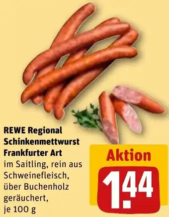 REWE REWE Regional Schinkenmettwurst Frankfurter Art Angebot