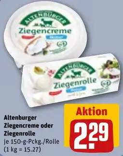 REWE Altenburger Ziegencreme oder Ziegenrolle Angebot