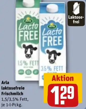 REWE Arla laktosefreie Frischmilch Angebot