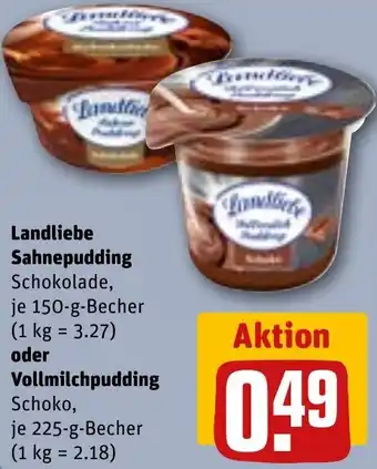 REWE Landliebe Sahnepudding oder Vollmilchpudding Angebot