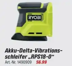 toom Baumarkt RYOBI ONE + Akku-Delta-Vibrationsschleifer,,RPS18-0" Angebot