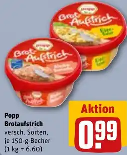 REWE Popp Brotaufstrich Angebot