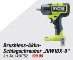 toom Baumarkt RYOBI ONE + Brushless-Akku- Schlagschrauber „,RIW18X-0" Angebot