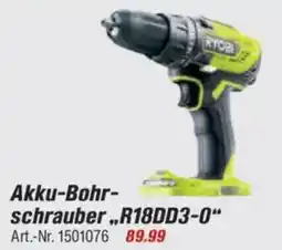 toom Baumarkt RYOBI ONE + Akku-Bohr- schrauber,,R18DD3-0" Angebot