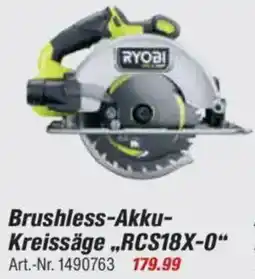toom Baumarkt RYOBI ONE + Brushless-Akku- Kreissäge „RCS18X-0" Angebot