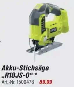 toom Baumarkt RYOBI ONE + Akku-Stichsäge „R18JS-0"* Angebot