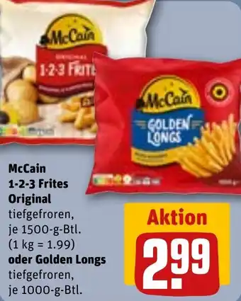REWE McCain 1-2-3 Frites Original oder Golden Longs Angebot