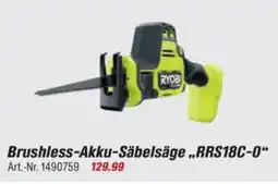 toom Baumarkt RYOBI ONE + Brushless-Akku-Säbelsäge „RRS18C-0" Angebot