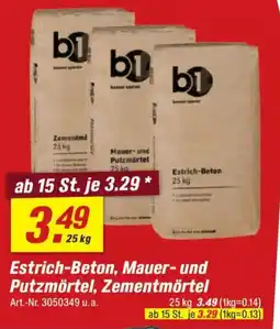 toom Baumarkt b1 Estrich-Beton, Mauer- und Putzmörtel, Zementmörtel Angebot
