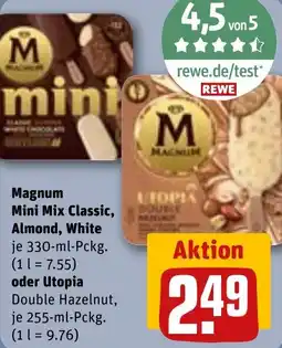 REWE Magnum Mini Mix Classic, Almond, White oder Utopia Angebot