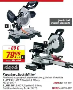 toom Baumarkt scheppach Kappsäge „Black Edition" Angebot