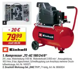 toom Baumarkt Einhell Kompressor ,,TC-AC 190/24/8" Angebot