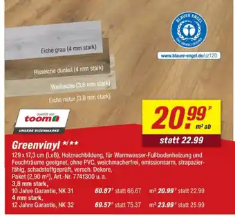 toom Baumarkt Greenvinyl Angebot