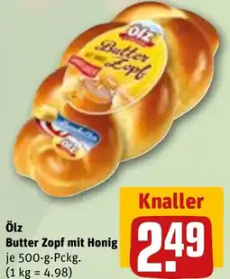 REWE Ölz Butter Zopf mit Honig Angebot