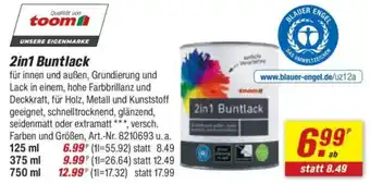 toom Baumarkt toom 2in1 Buntlack Angebot