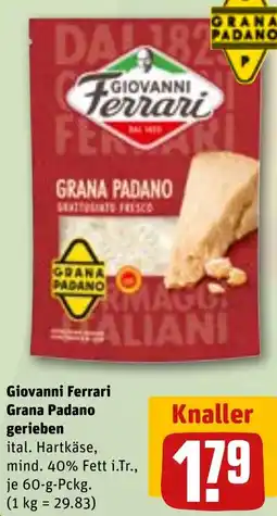 REWE Giovanni Ferrari Grana Padano gerieben Angebot