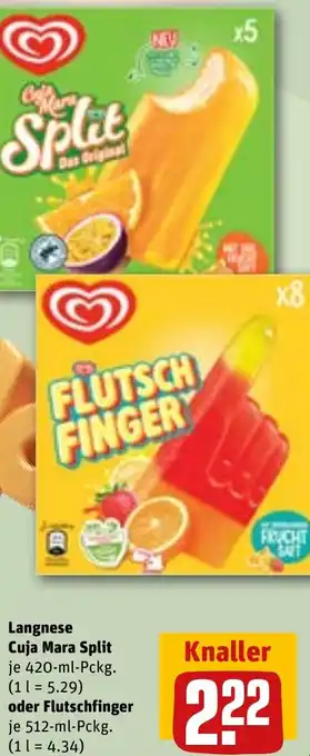 REWE Langnese Cuja Mara Split oder Flutschfinger Angebot