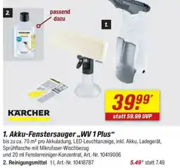 toom Baumarkt KÄRCHER Akku-Fenstersauger ,,WV 1 Plus" Angebot