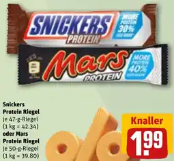REWE Snickers Protein Riegel oder Mars Protein Riegel Angebot
