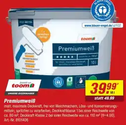 toom Baumarkt toom Premiumweiß Angebot