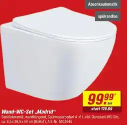 toom Baumarkt Wand-WC-Set „,Madrid" Angebot