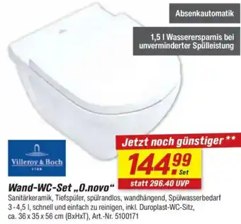 toom Baumarkt Villeroy & Boch Wand-WC-Set „,0.novo" Angebot