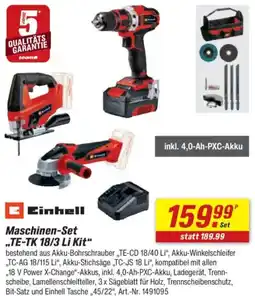toom Baumarkt Einhell Maschinen-Set ,,TE-TK 18/3 Li Kit" Angebot