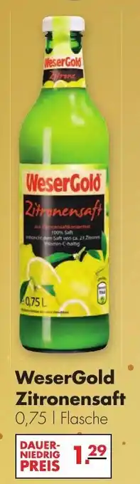 Handelshof WeserGold Zitronensaft 0,75L Angebot