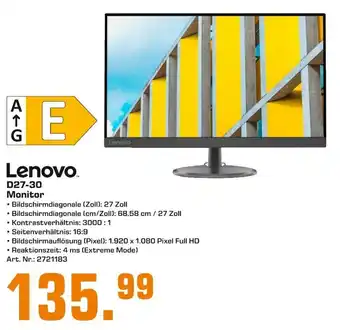 Saturn Lenovo D27-30 Monitor Angebot