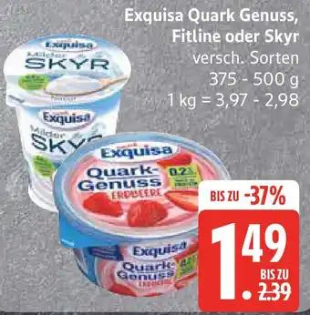 Marktkauf Exquisa Quark Genuss, Fitline oder Skyr Angebot