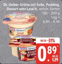 Marktkauf Dr. Oetker Grütze mit Soße, Pudding, Dessert oder Love it Angebot