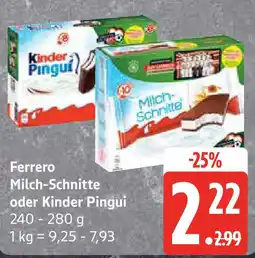 Marktkauf Ferrero Milch-Schnitte oder Kinder Pingui Angebot
