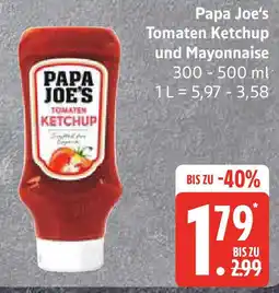 Marktkauf Papa Joe's Tomaten Ketchup und Mayonnaise Angebot